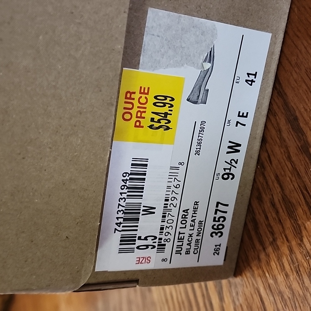 Clark's black leather loafers